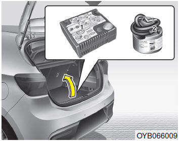 Foratura di un pneumatico (con tire mobility kit, (se in dotazione))