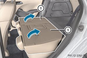Riposizionamento dello schienale del sedile del vano posteriore 